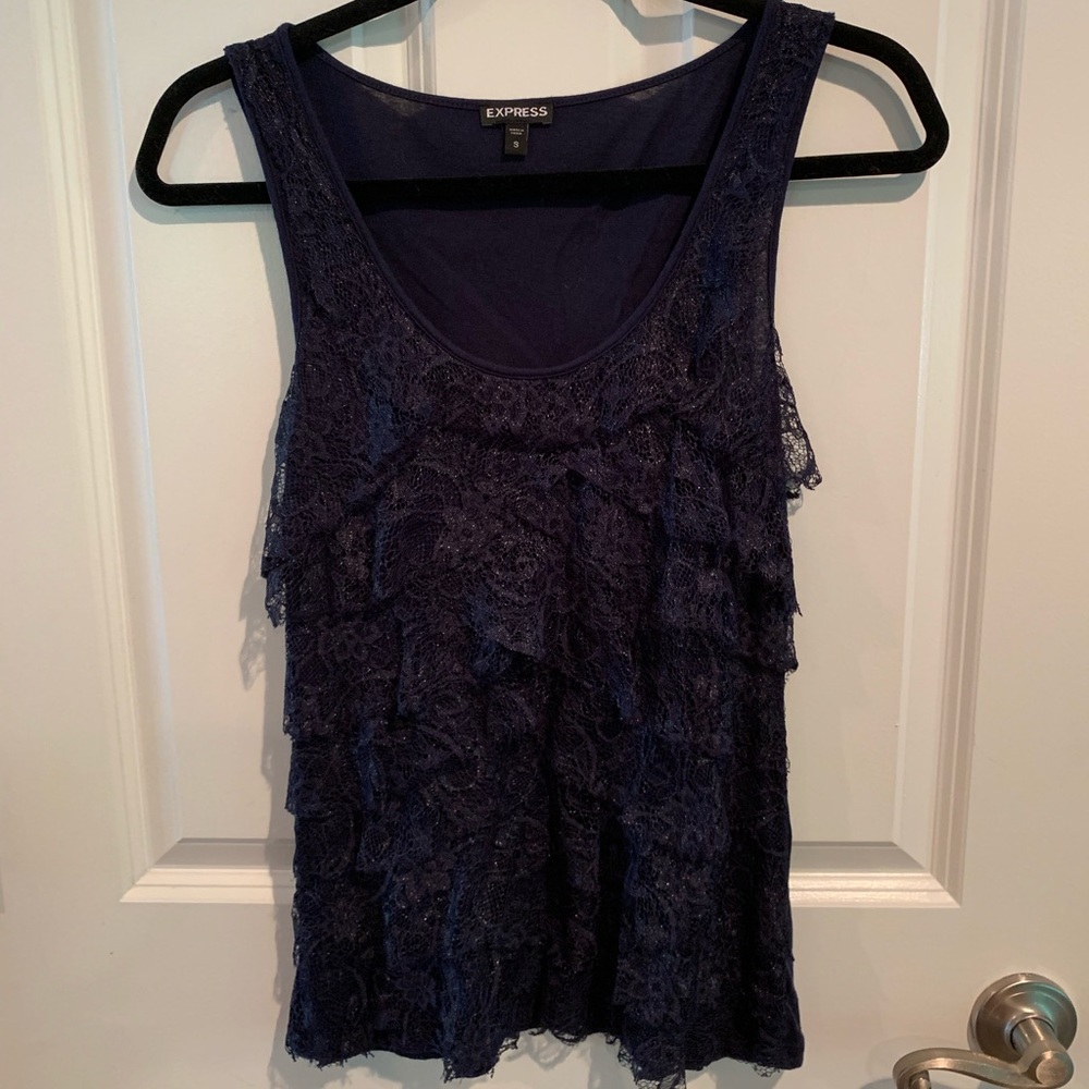 Express Flower Lace Tank Top